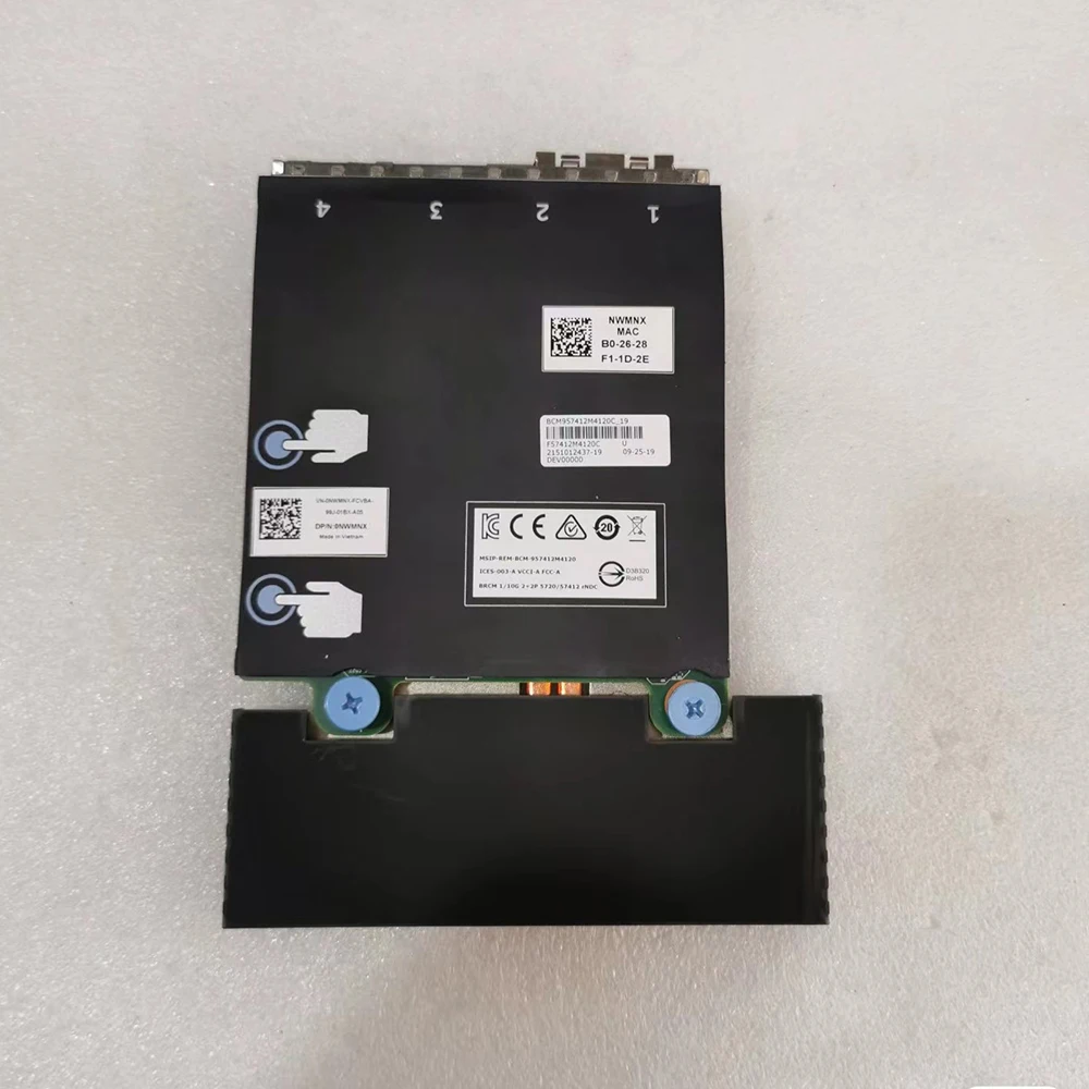 R730 R720 X520+I350 0C63DV MT09V NWMNX BCM57412/5720 Network Card