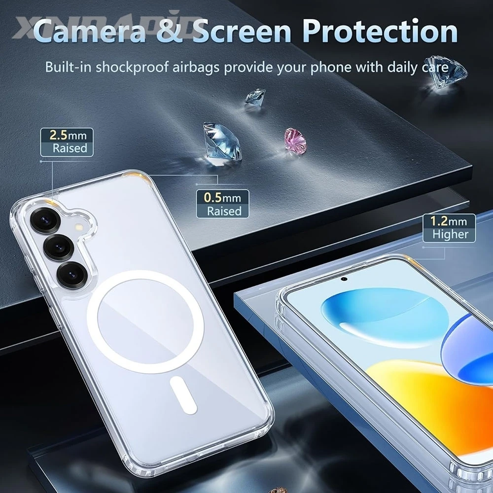 Shockproof TPU+PC Magnetic Case For Samsung Galaxy A56 A36 A26 A16 A15 A35 A55 A54 5G Clear Back Cover Phone Case - náhled 5