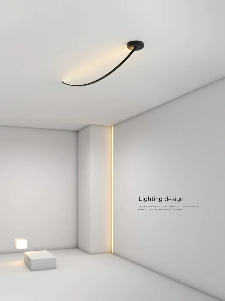 Lampu koridor modern sederhana LED lampu langit-langit ruang tamu lampu koridor perlengkapan lampu kamar tidur kreatif beranda balkon perlengkapan lampu busur