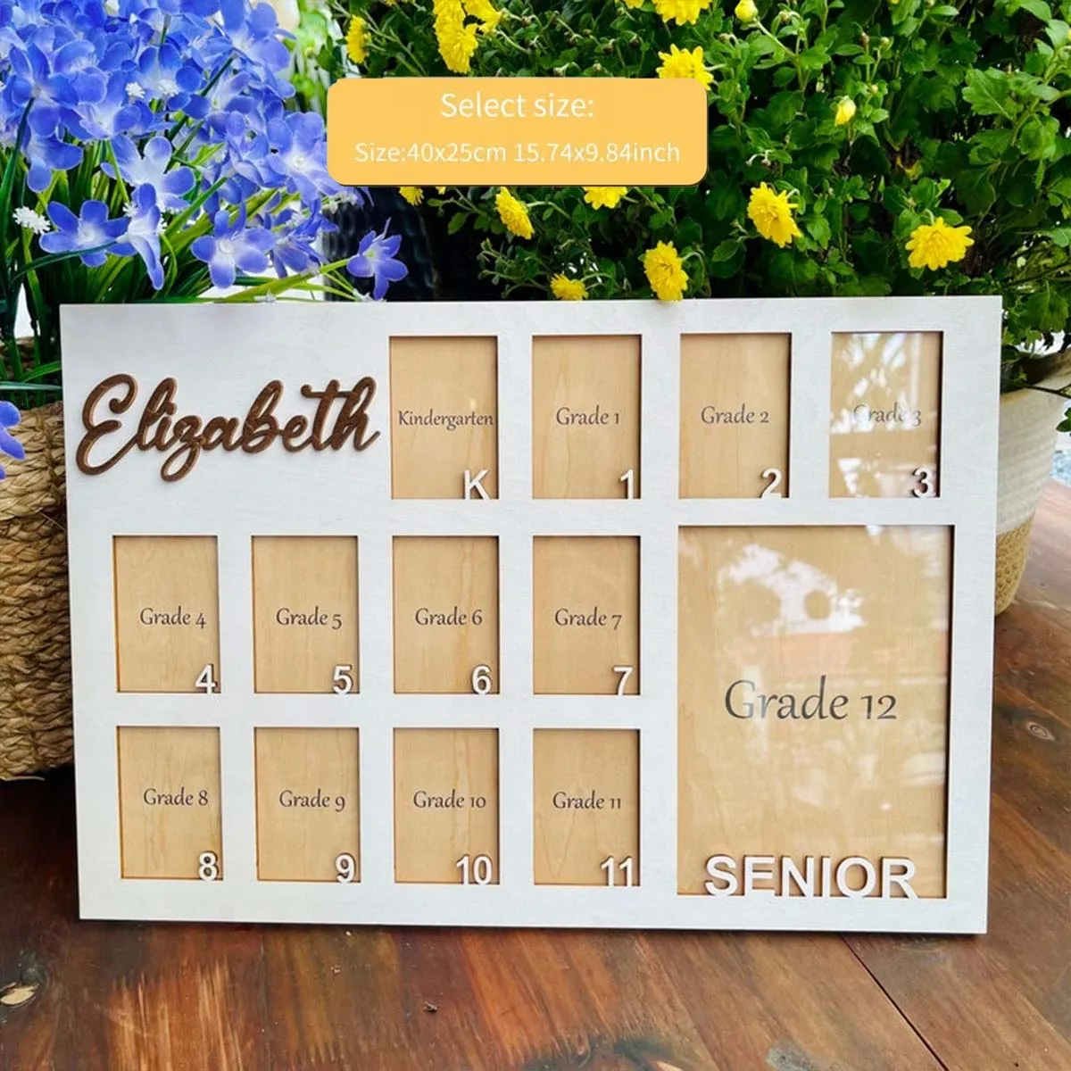 Custom Photo Frame Board Woode - Photo Frame Baby ulasan dan harga