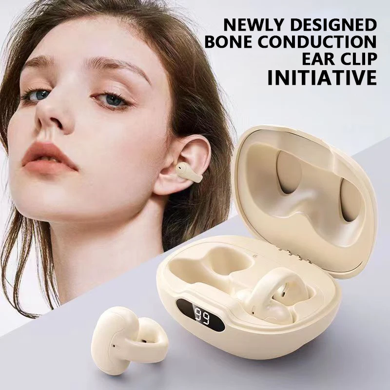 

2023 New Bone Conduction Same as Ambie In-Ear Wireless Bluetooth Headset Binaural Sports Anti-Drop Waterproof Super Long Standby