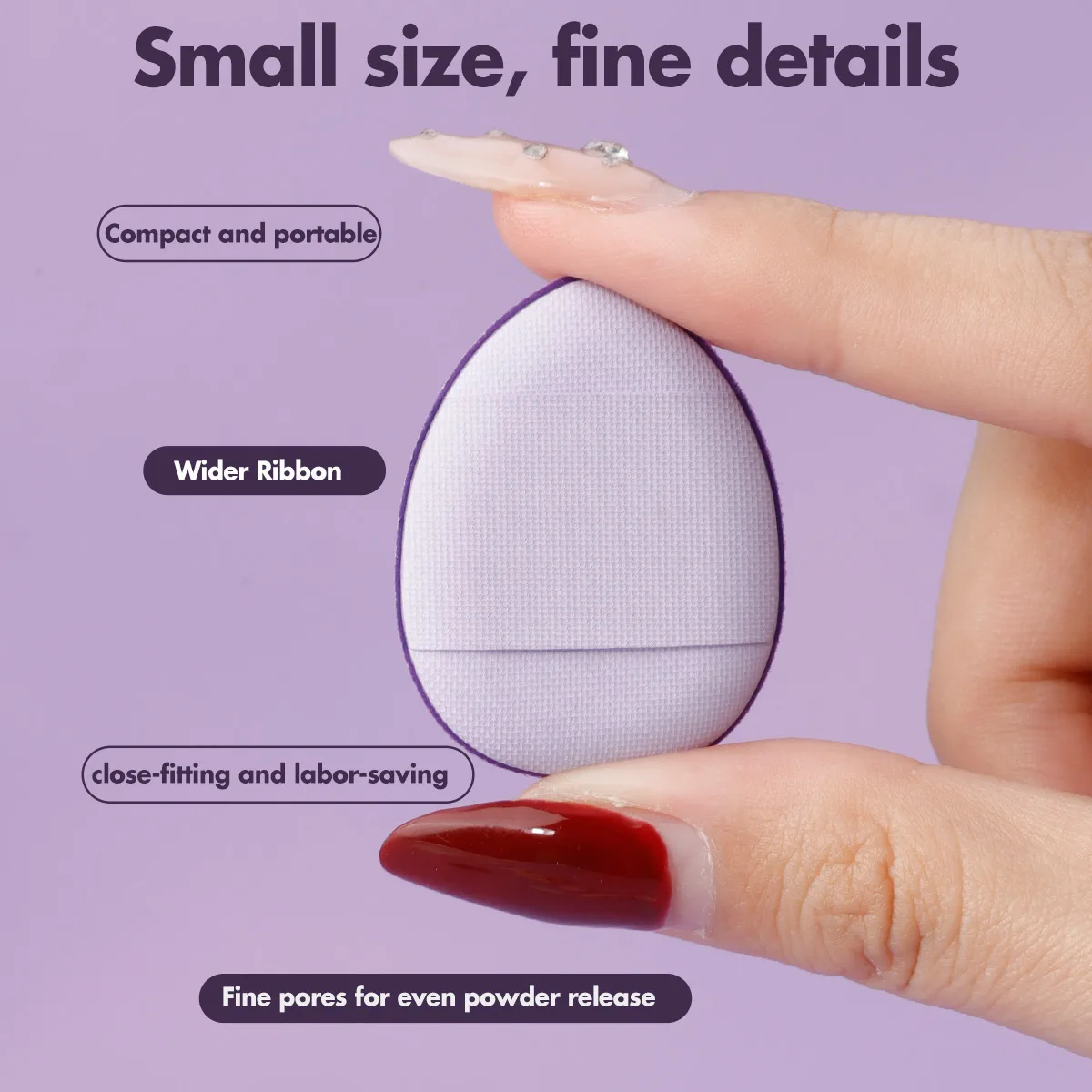 4 กล่อง Finger Powder Puff Thumb Air Cushion มินิแต่งหน้าฟองน้ํา Wet & Dry ปลายนิ้วแป้งพัฟ