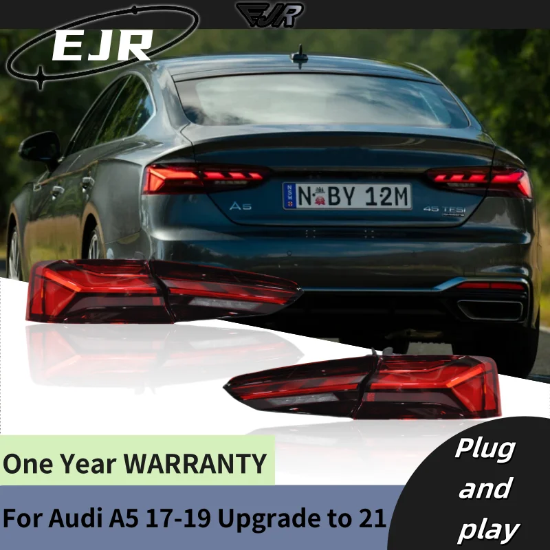 Tail lights for Audi A5 2017-19 to 2021 Taillight Assemblies Modified with LED Water Steering Rear Tail Lamp A5 New Model