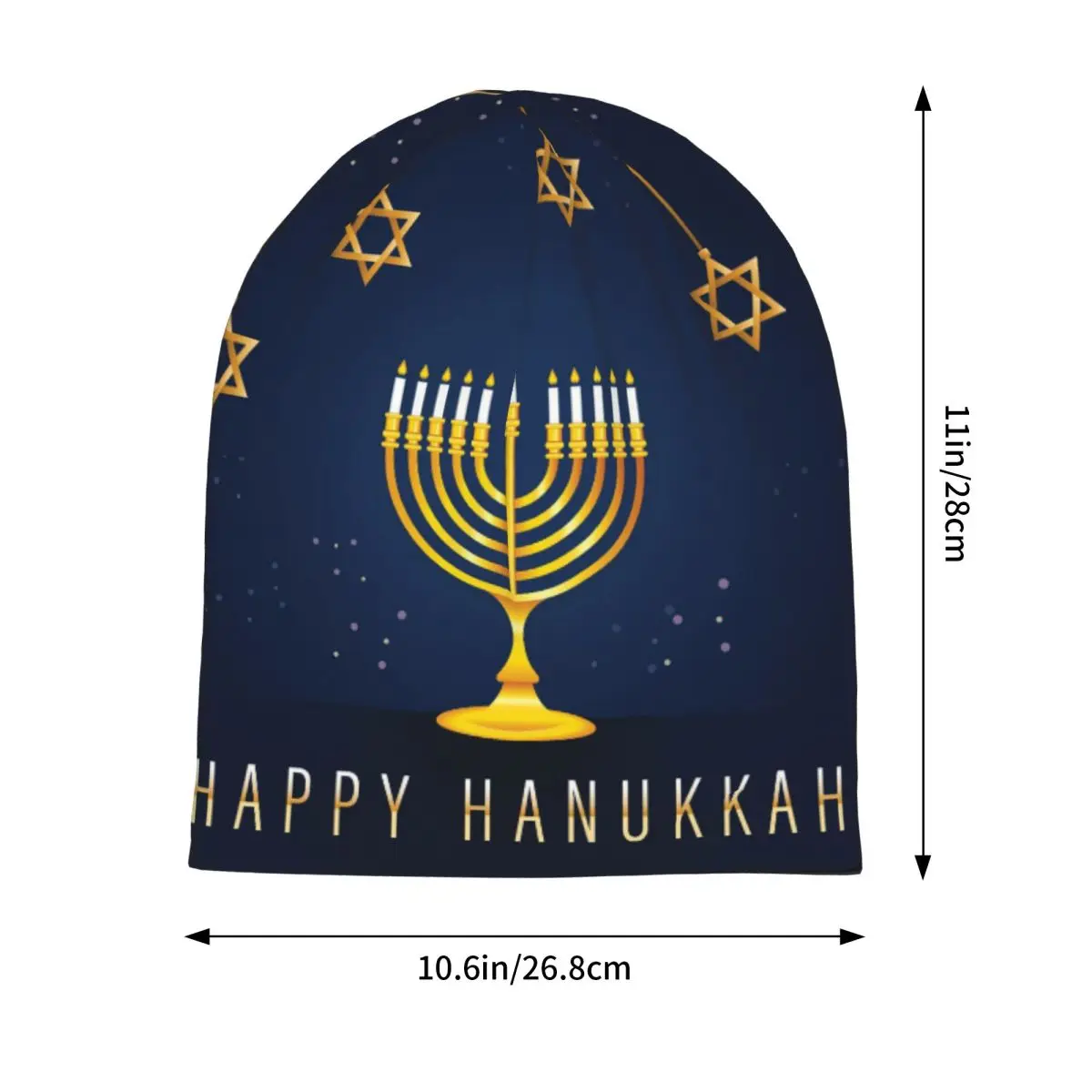 Hanukkah Cap Casual Adult Outdoor Skullies Beanies Hats Spring Warm Multifunction Bonnet Hat