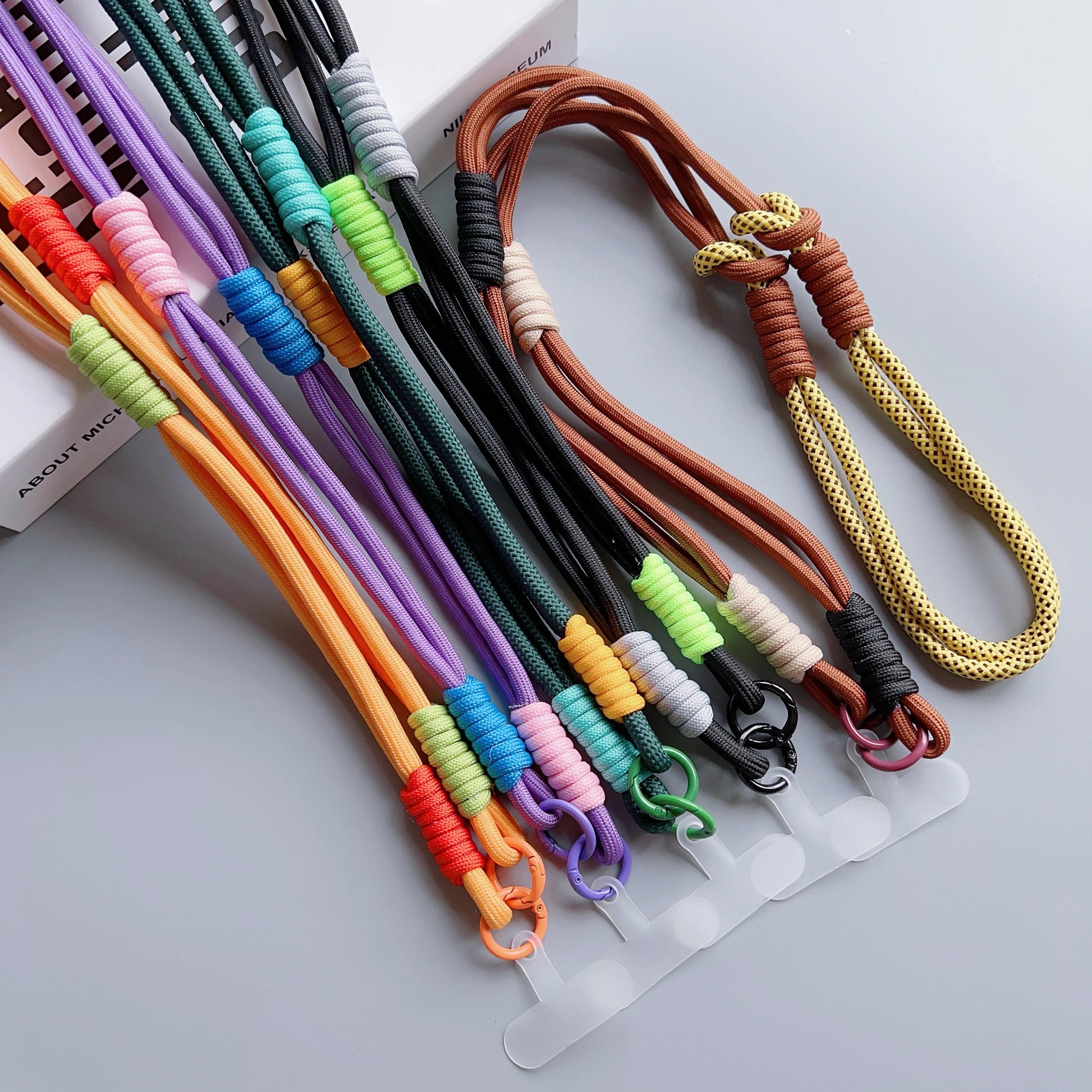 매는 밧줄 크로스 바디 어깨 끈 키 체인 조정 가능한 한국 긴 로프 휴대 전화 액세서리에 ... - 2