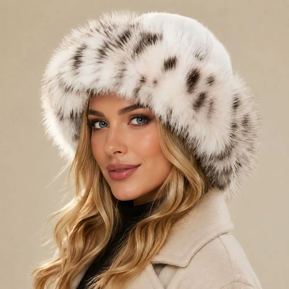 Warm Fur Fur Cap Thicken Material Windproof Warm Winter Hat Soft Lining Ear Flaps Faux Fur Cap Winter Outdoor