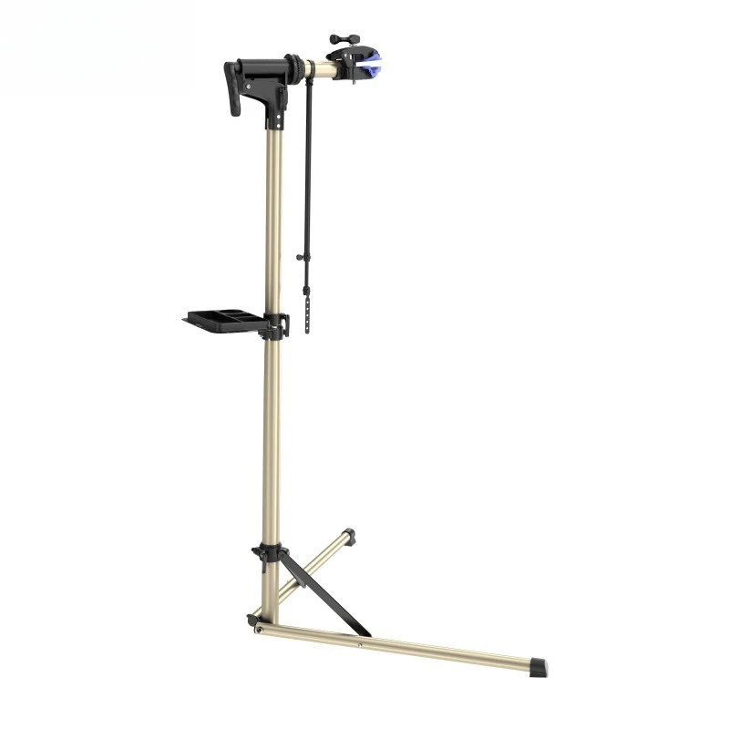 Folding Bike Repair Stand Aluminum Alloy Workbench with Magnetic Tool Tray Portable Universal