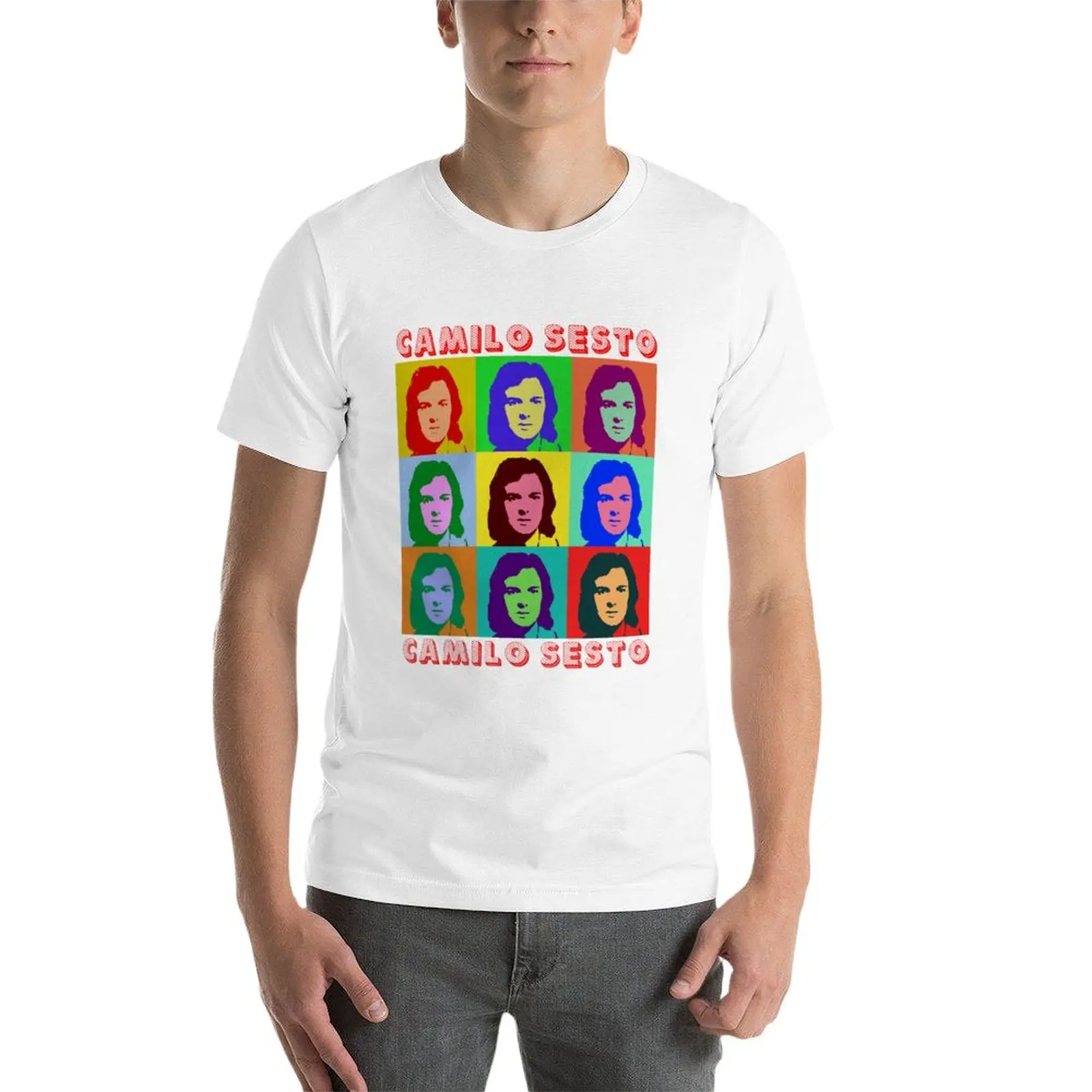 Camilo Sesto Pop Art para hombre, camiseta de secado rápido, moda coreana, nuevo paquete