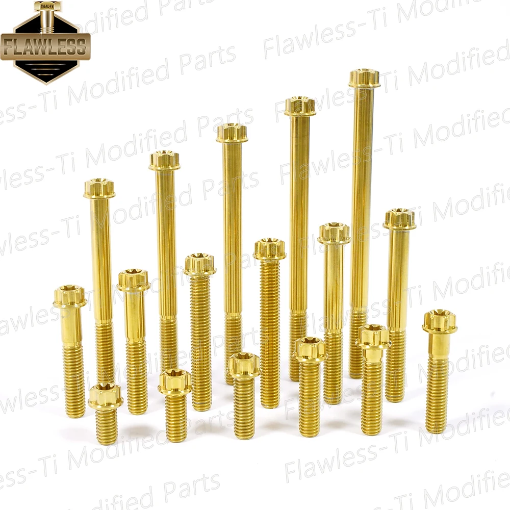 Sempurna M8x15-120 Gr5 Titanium, pegangan pipa depan belakang Caliper Shock braket dudukan baut untuk Yamaha Xmax 300 Vespa Sprint 150