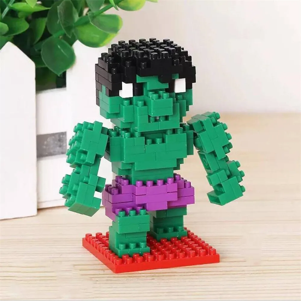 Hero Movie building blocks Bricks Spiderman Thor Loki Captain Anime Mini Action Figures Heads doll Toys children Gifts