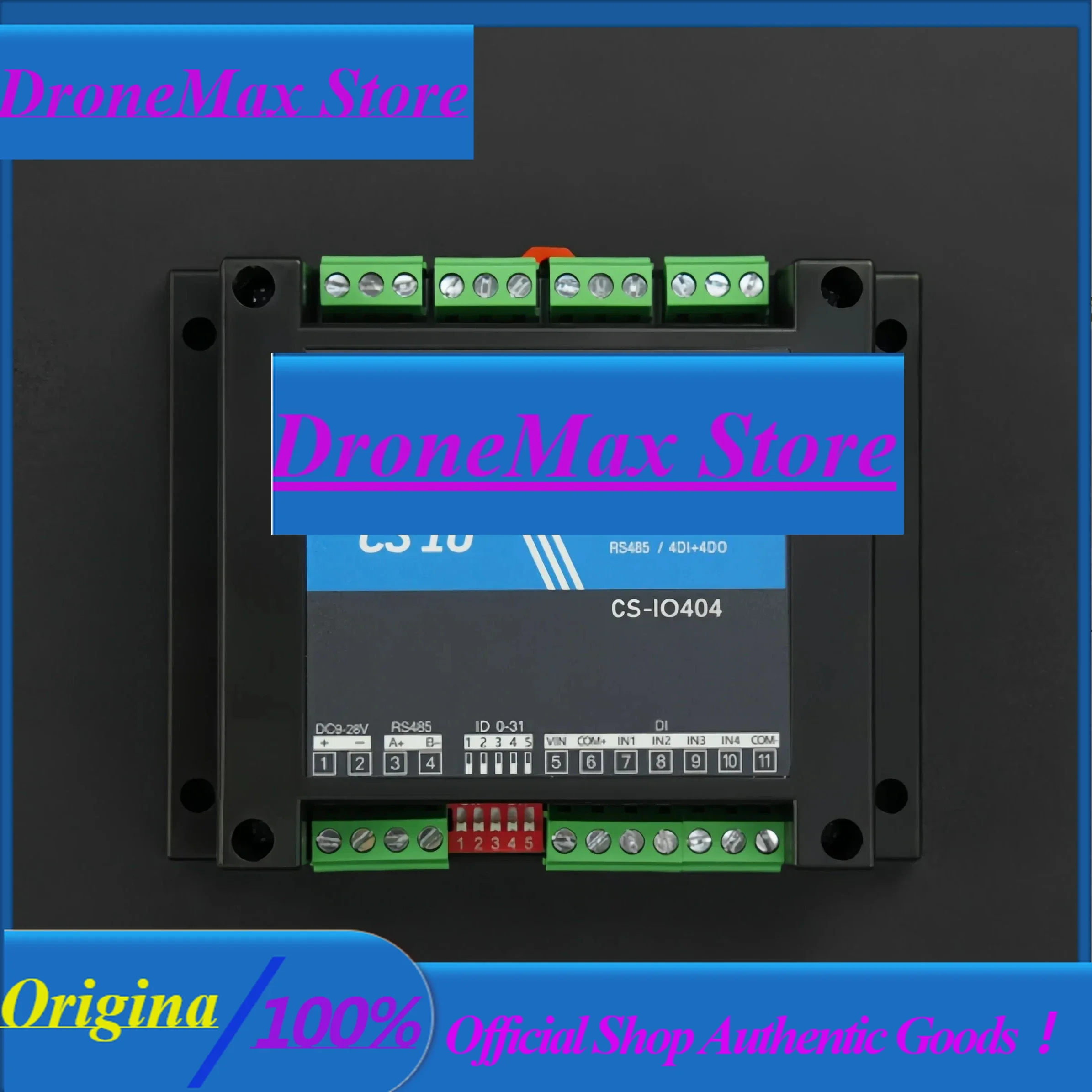 DroMaIndustrial 4‑Channel Serial Relay Module Modbus RTU RS485 7‑30V Optocoupler Isolation For PLC Automation