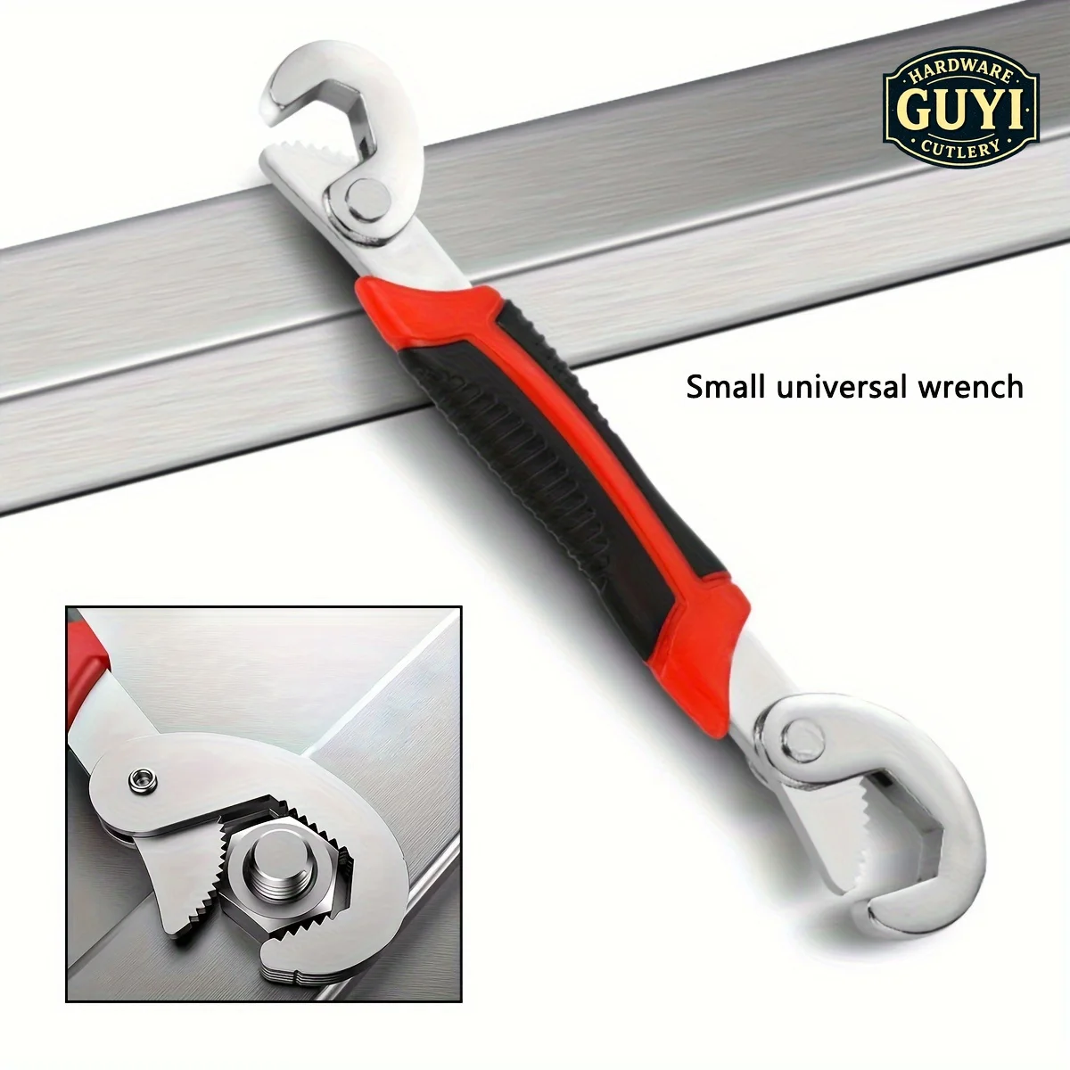 Adjustable Spanner, Universal Wrench,Quick Multi-function,New Grip 6-22mm 1 packs，Universal Opening Wrench