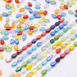6x8mm 20pcs/bag Mixed-color Water Droplet Crystal Glass Beads Loose Spacer Beads For Jewelry Making DIY Bracelet