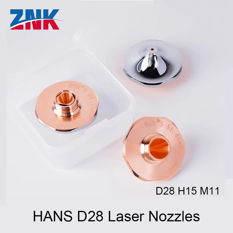 ZNK MCSB DX Laser Nozzle Dia.28mm Caliber 1.0-5.0mm Single&Double Layer For Hans WSX Cutting Machine Nozzle