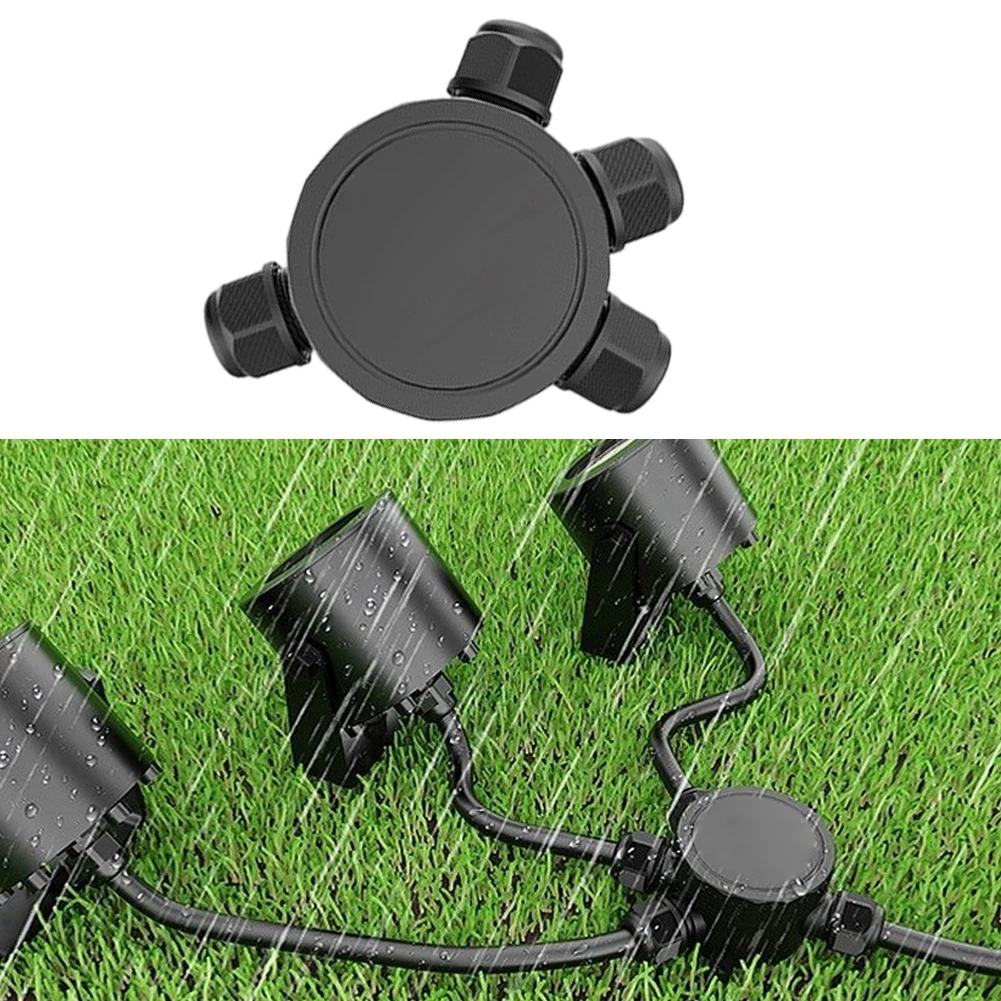 IP68 Junction Box Black Plastic Waterproof Electrical Enclosure for Home Outdoor Installation 5-9mm Wire Range