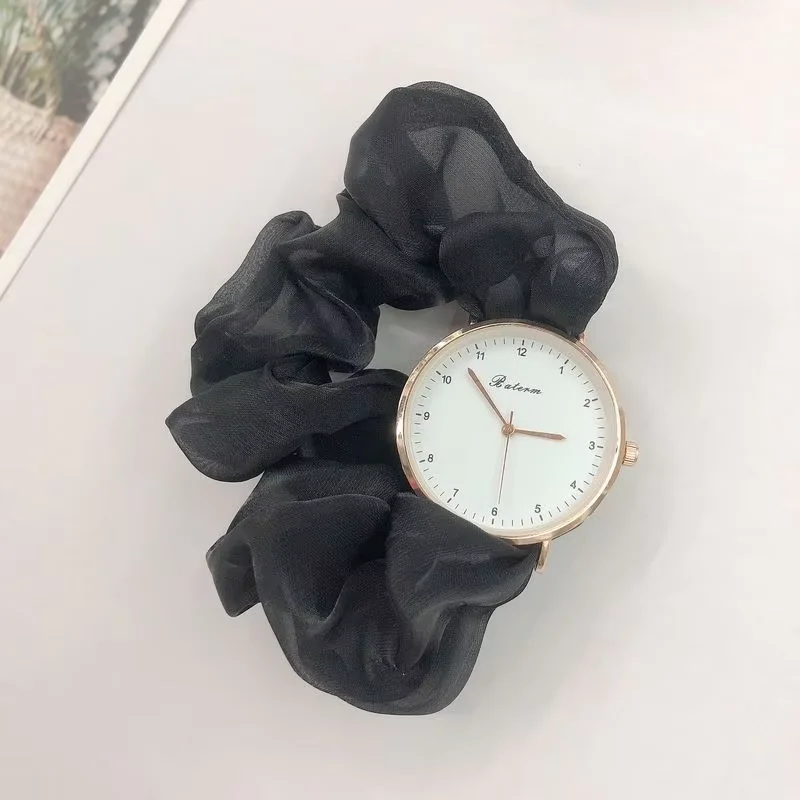 Creative Ribbon Digital Watch Fairy Elegant Personality Student Girl Ribbon Watch Without Clasp Bracelet Watch Clock Gift Reloj