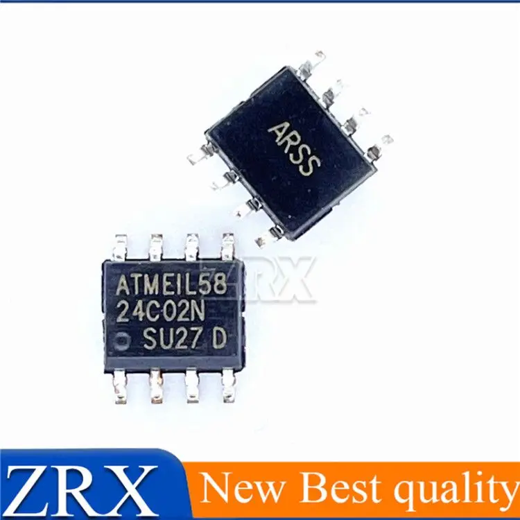 5 шт./лот, новый AT24C02 24C02N SOP-8, интегральная схема IC, хорошее качество, на складе