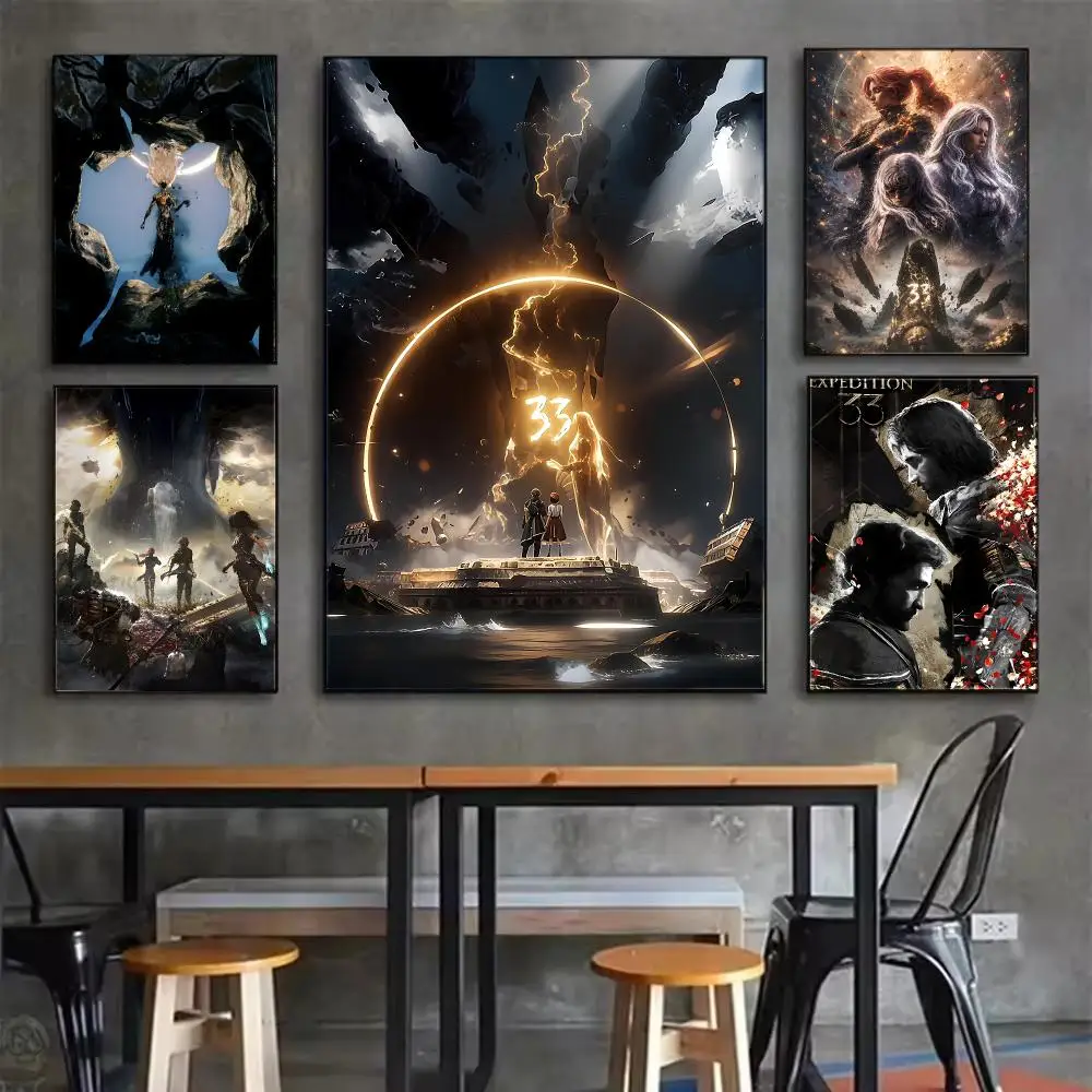C-Clair Obscur Expedition 33-n Game Poster Wall Art Print, Dark Fantasy Artwork, Aesthetic Room Decor, Modern Wall Artwork