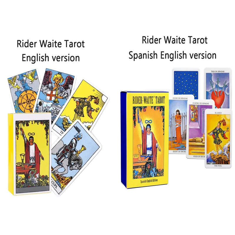 Cartes de tarot Knight WaClaPlaying pour enfants et adultes, carte de prophétie, cartes de tarot Waite, espagnol, anglais, réunion de famille,