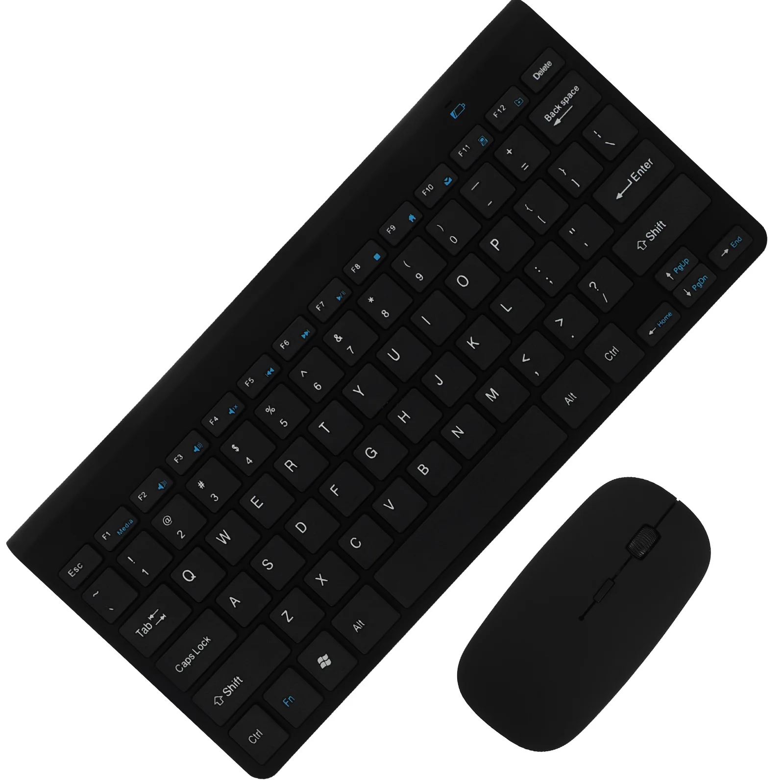 

1 Set Wireless Keyboard Mouse Combo 2.4Ghz Compact Silent Computer Accessory Plug Play For Laptop Pc Modern Simple Cordless