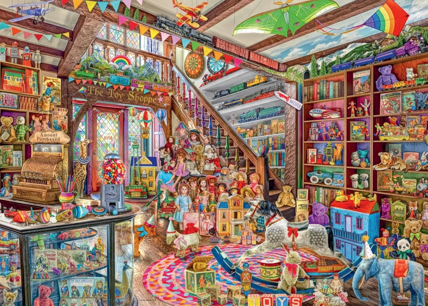 

Магазин игрушек в стиле фэнтези для взрослых, головоломки 1000/500/300/120 шт., развлекательные игрушки для снятия стресса, пазлы, рождественские подарки, игры