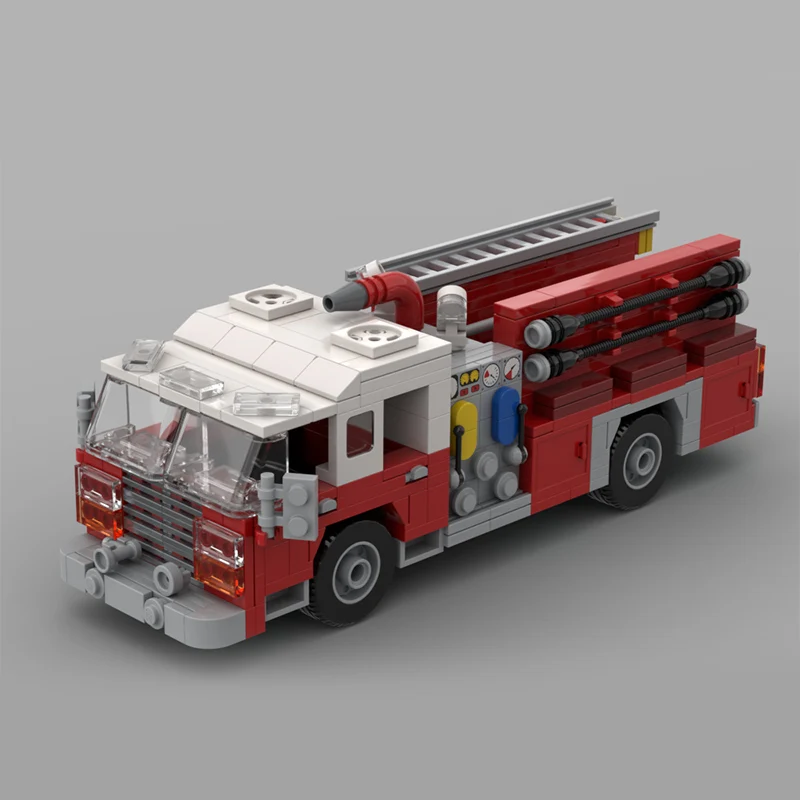 456PCS Urban Rescue Vehicles Model MOC Building Bricks Fire Engine Modular Technology Children Holiday Gifts Assemble Toys Suit