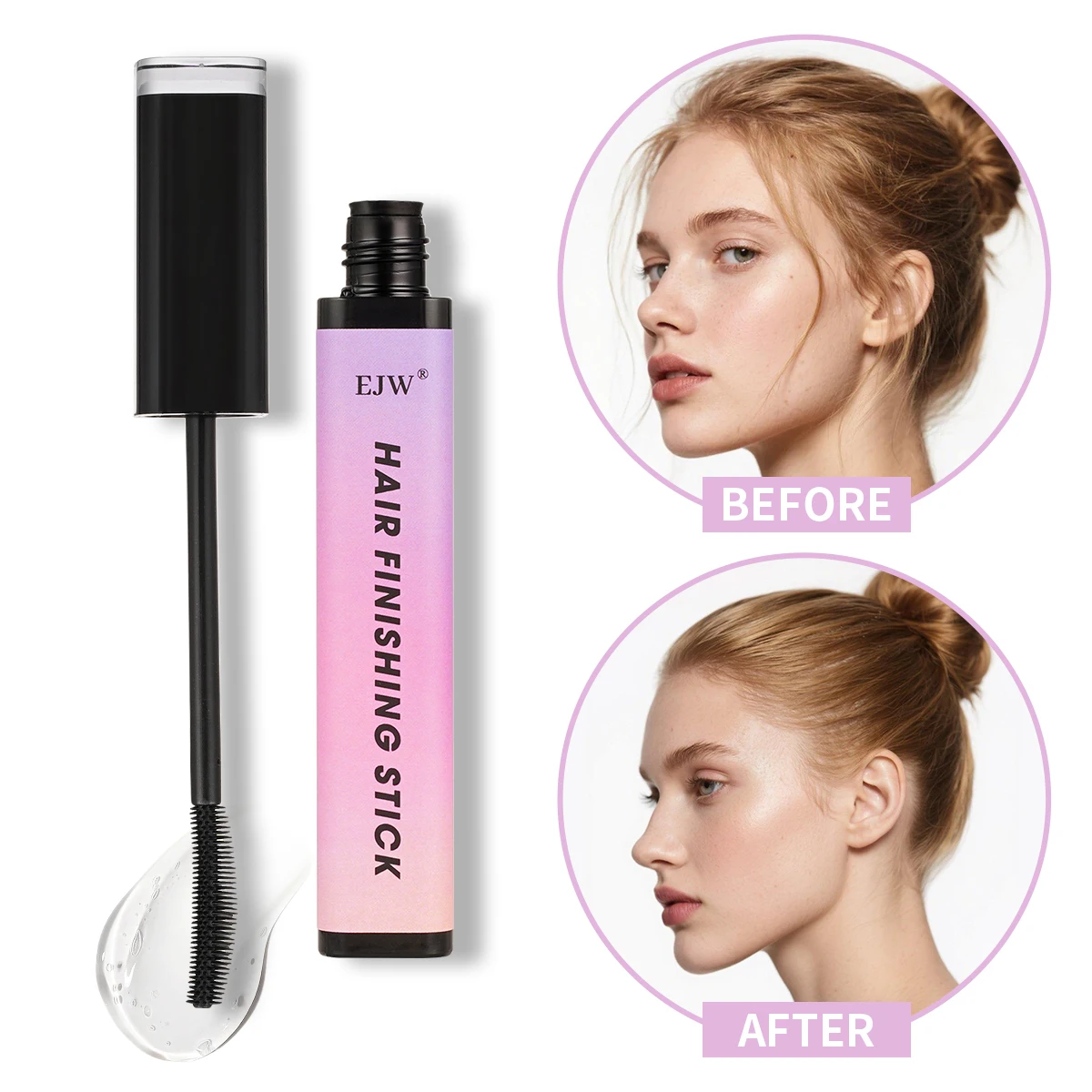 1pcs Broken Hair Feel Finishing Stick Hair Styling Wax-Easy to Apply,Frizz Control and Fresh Hold,Suitable for All Hair Types