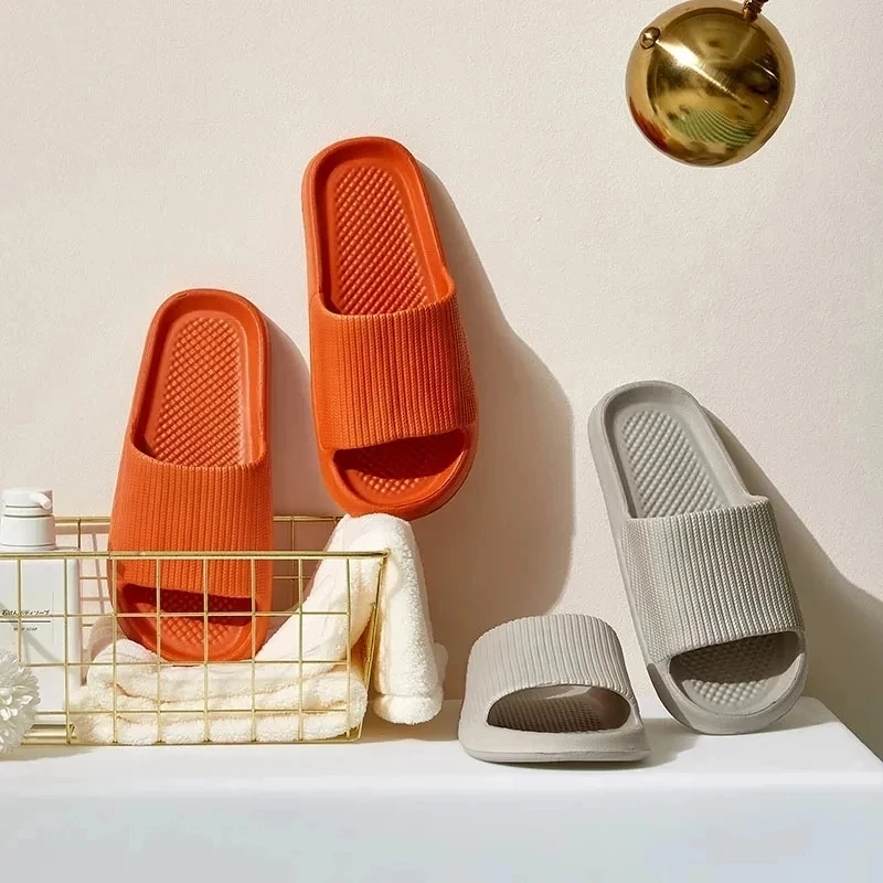 Xiaomi-zapatillas de baño con plataforma gruesa para mujer, chanclas antideslizantes de suela suave EVA para interiores, chanclas de verano