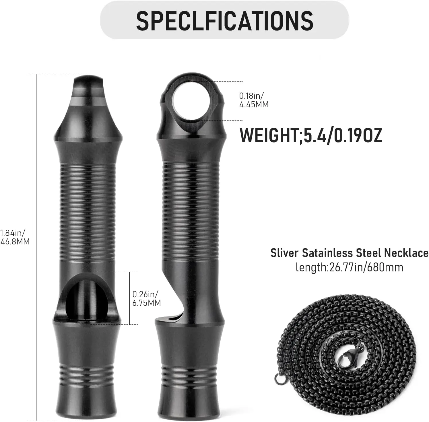 Apito de emergência, colar de assobios de segurança EDC alto até 120db, assobios de sobrevivência para sobrevivência, caminhadas, camping, treinamento de animais de estimação