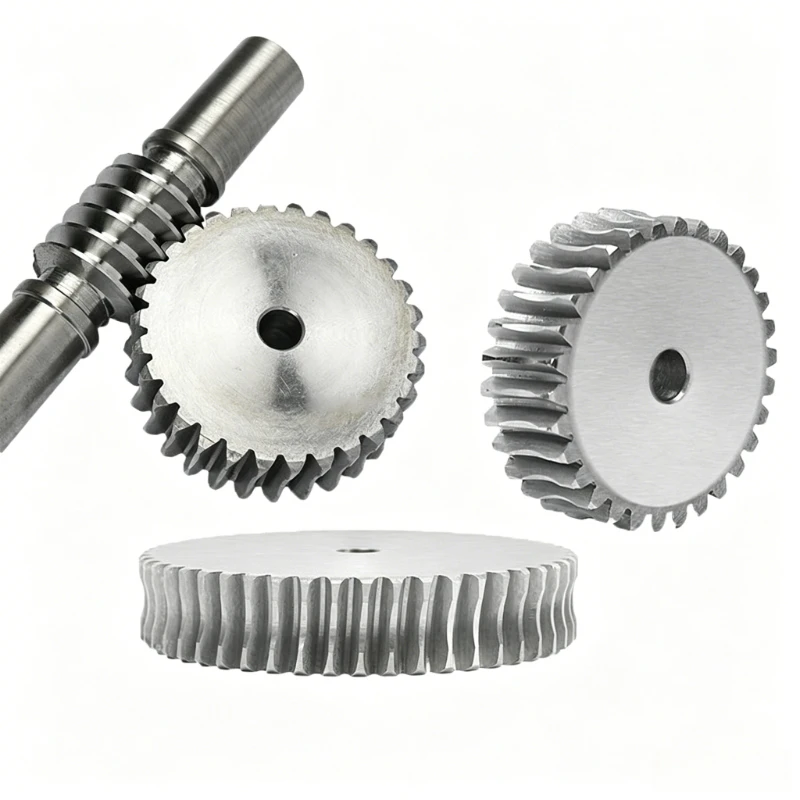 1.5M 2M Worm Gear with Rod 45 # Steel  20 25 30 35 40 45 50 Teeth Large Transmission Ratio Reducer Tooth Thick 17mm 22mm