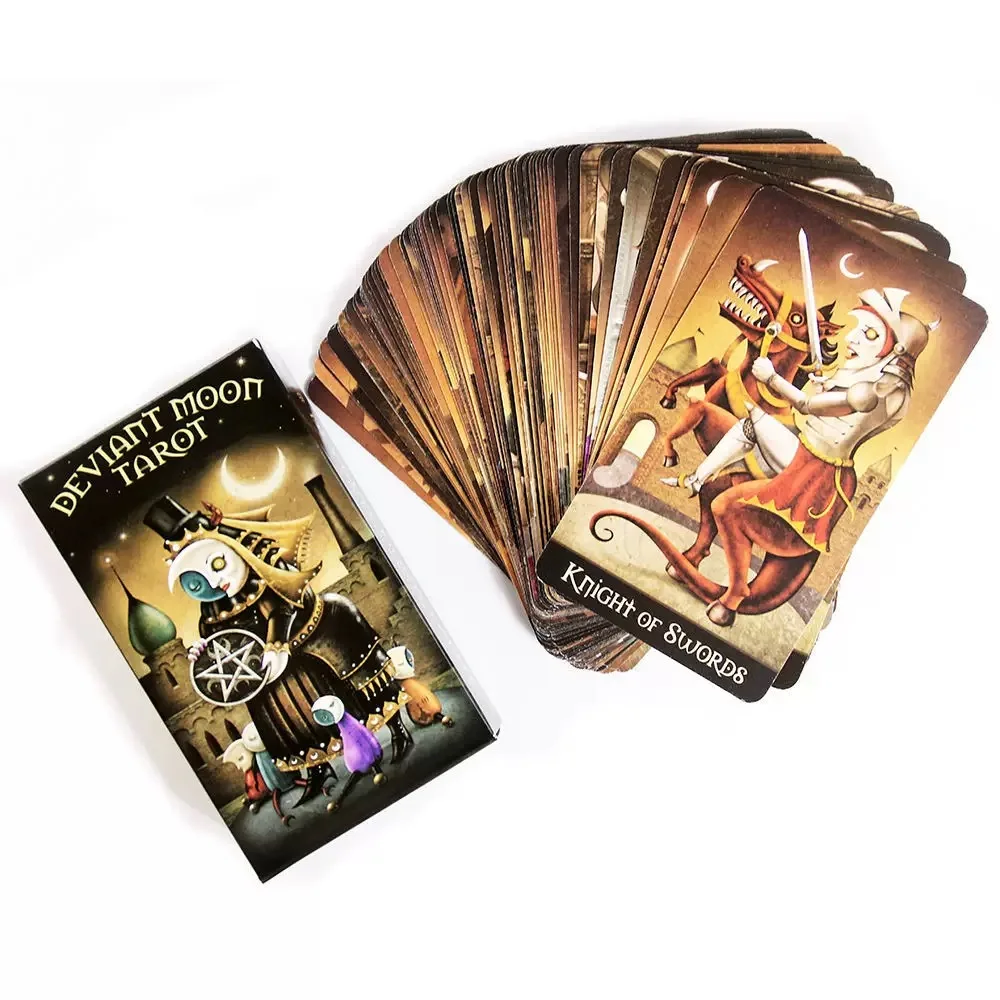 78pcs/deck Deviant Moon Tarot Cards Fantasy Art Deck for Inner Wisdom & Soul Exploration Perfect Party Romantic Christmas Gifts