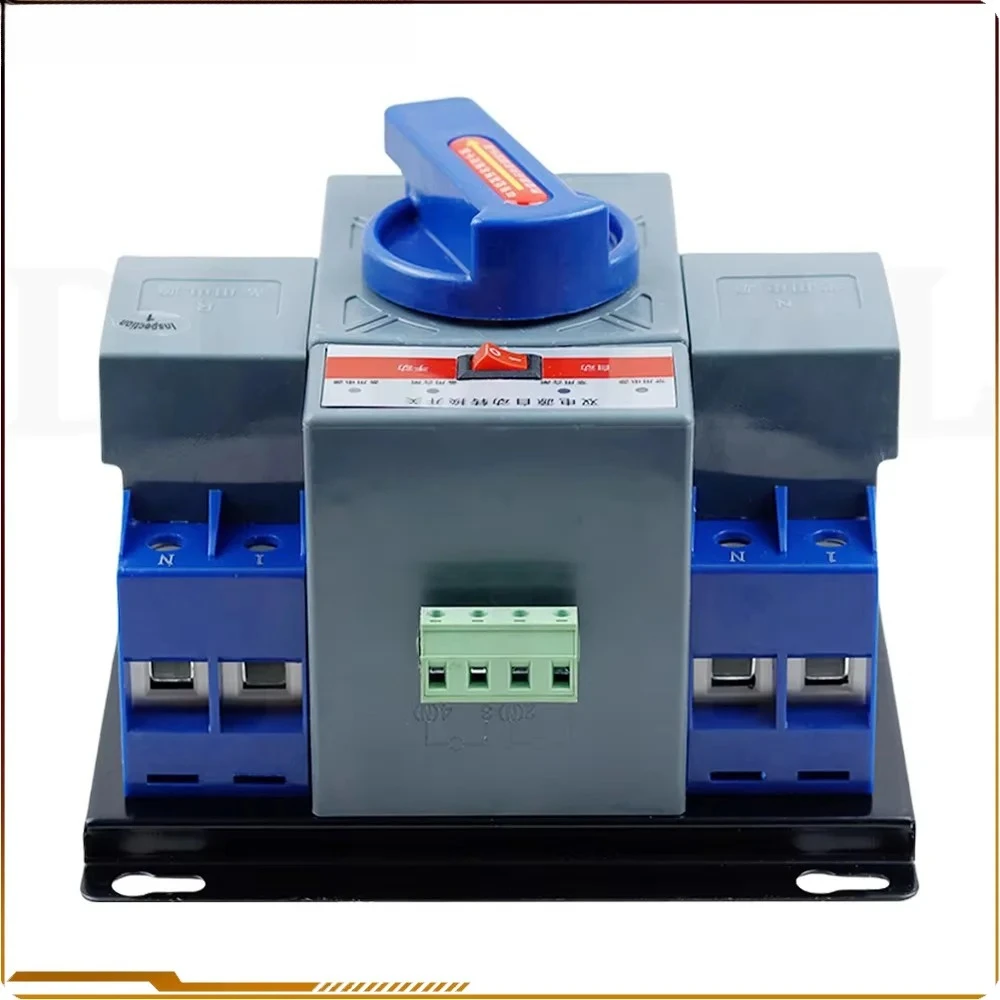 Dual Power Automatic Transfer Switch Dual Power Generator Changeover Switch 50HZ/60HZ (GCQ2-63/2P Blue)