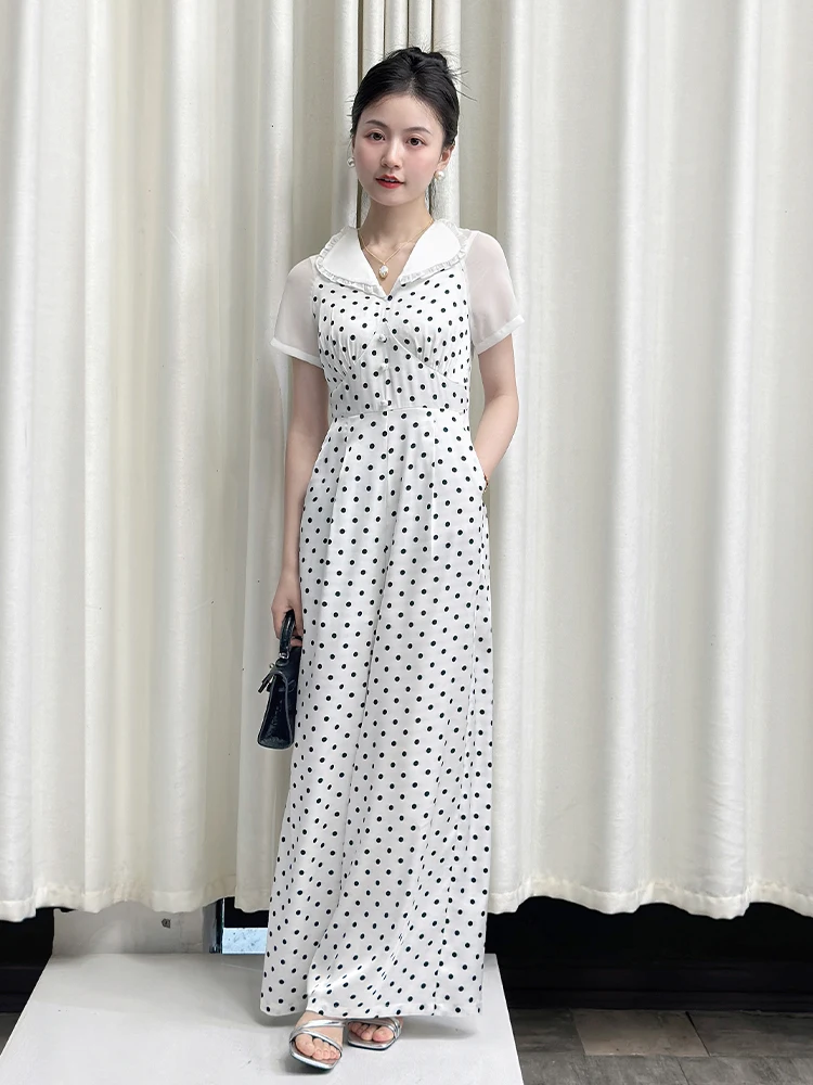 

Ele Wide Leg Pants Suit for Women High Waist Polyester Fiber Commute Sle Summer Collection 2024