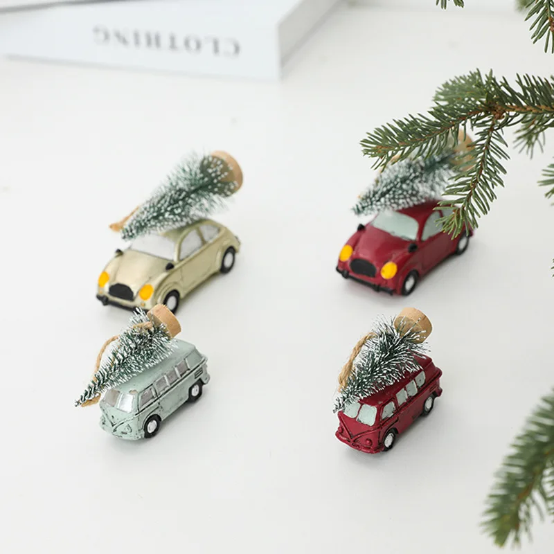 

Christmas Decorations Creative Small Car Hanging Christmas Car Hanging Decoration Small Tree Christmas Tree Resin Hanging