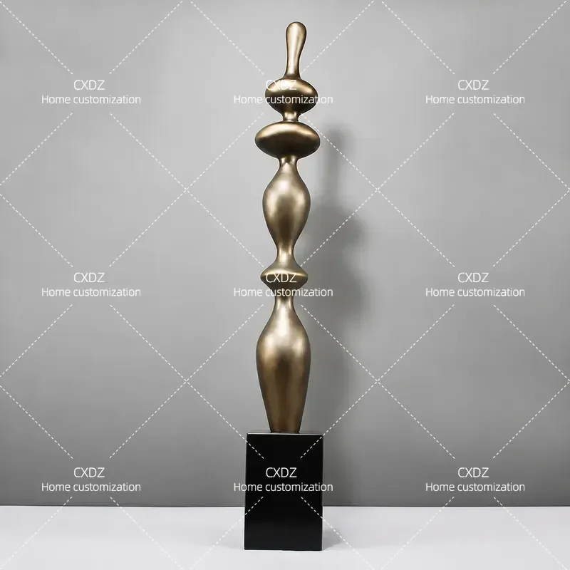 Modern Simple Abstract Art Sculpture FRP Home Furnishing Ornament for Living Room Hotel Sales Office Decoration