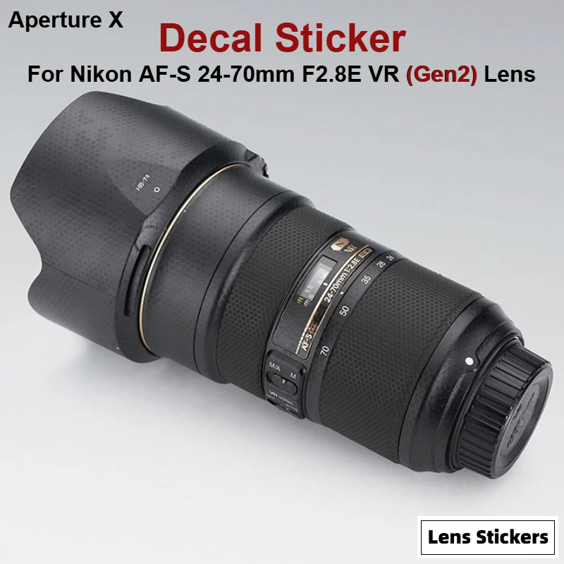 For Nikon AF-S 24-70 F2.8 E Second Generation Lens Decal Skin for Nikkor AFS 24-70 F2.8E Stickers 2470 Wrap Cover