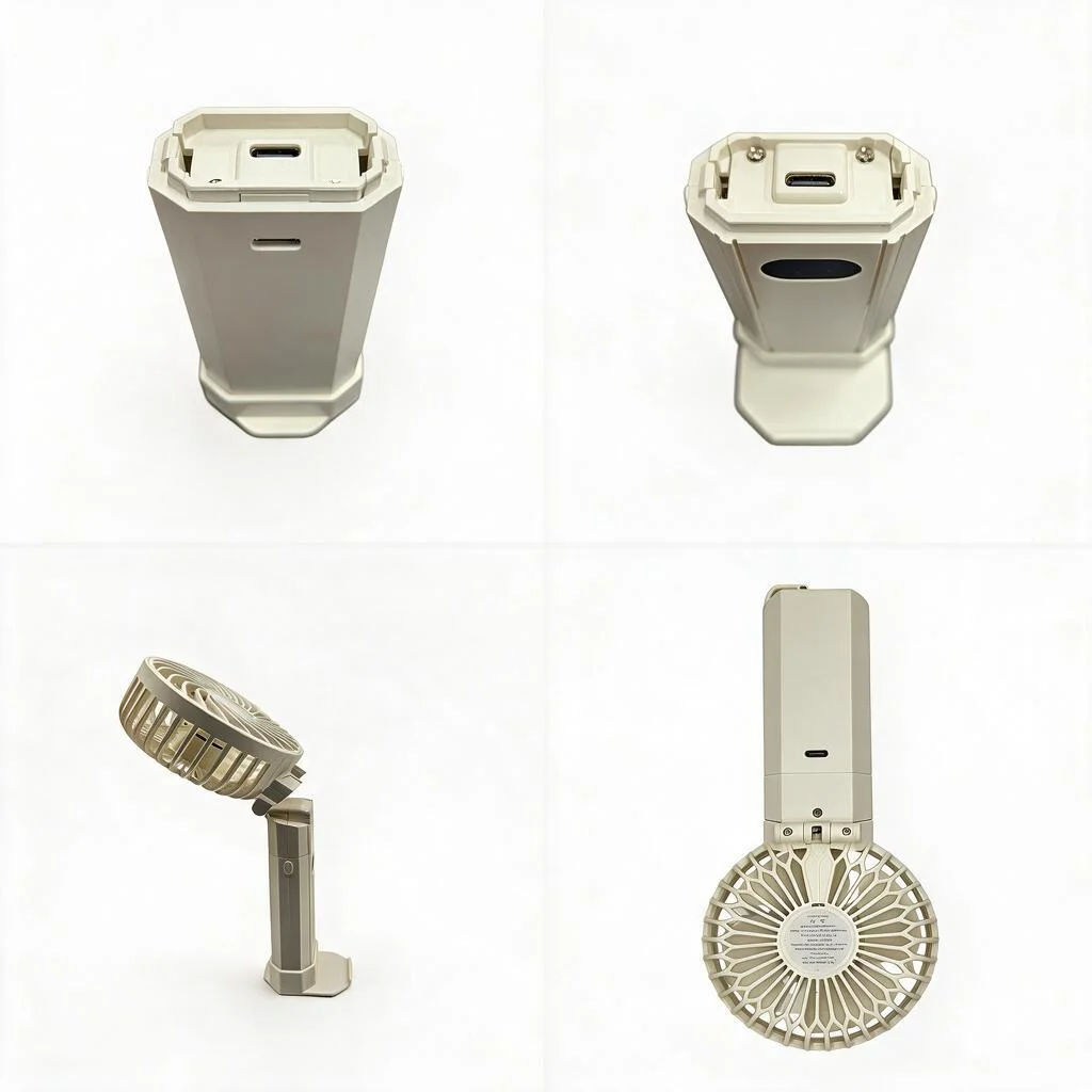 4000mAh Handheld Fan Foldable with Digital Display, 3-Speed USB Rechargeable Personal Fan Power Bank Reverse Charging for Travel