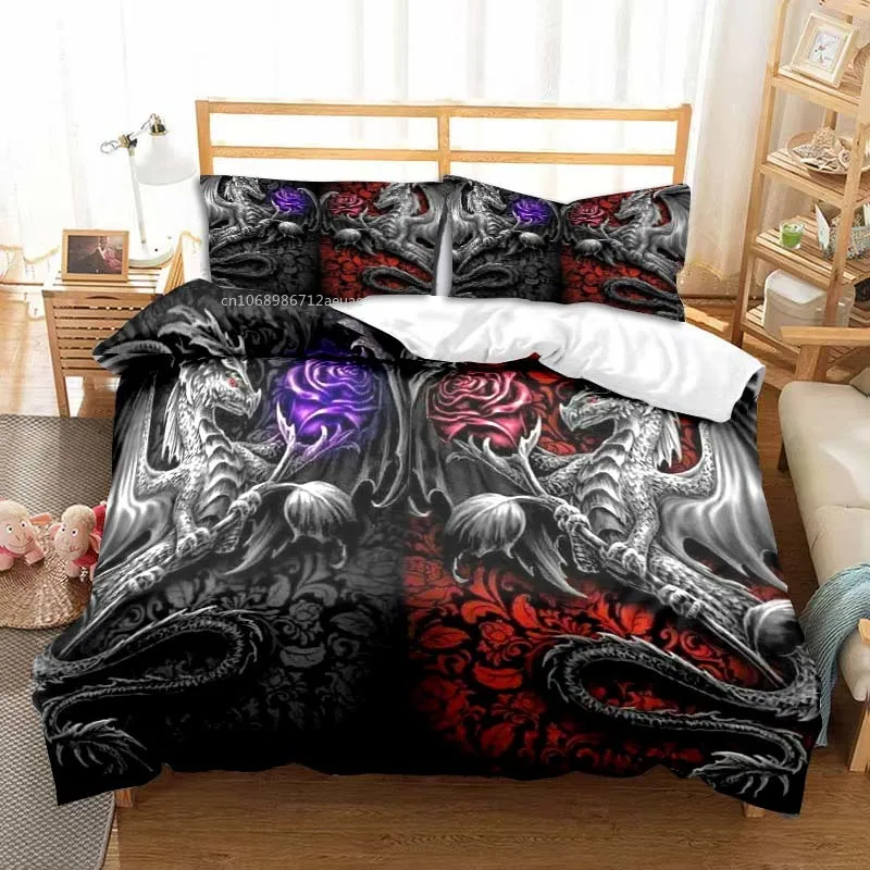 

Fantastic Magic Dragon Art All Season Twin Bedding Set 3 Piece Comforter Set Bed Duvet Cover Double King Comforter Cover