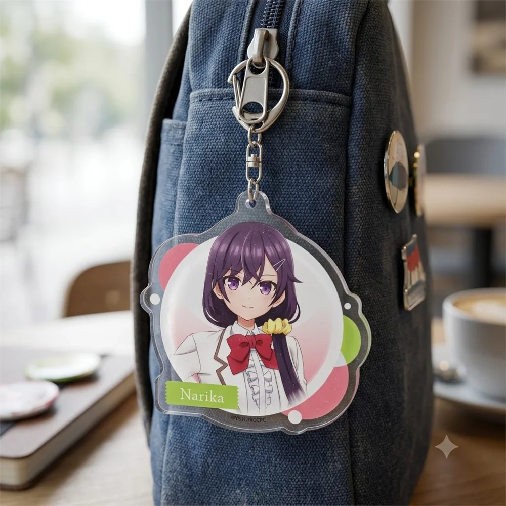 New Anime ‌Rich Girl Caretaker Acrylic Keychain Model Cosplay Charm Characters Ornament Accesorios Goods Christmas Gifts 6CM