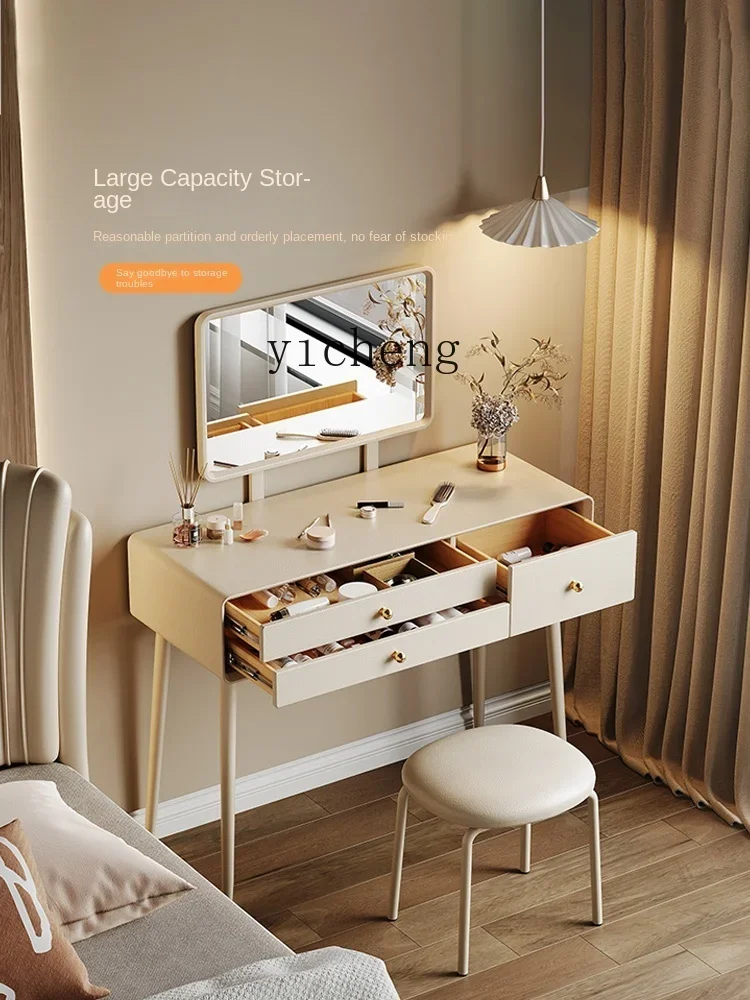 b4 Solid Wood Dressing Table Bedroom Simple Modern High Sense Makeup Table Dressing Table