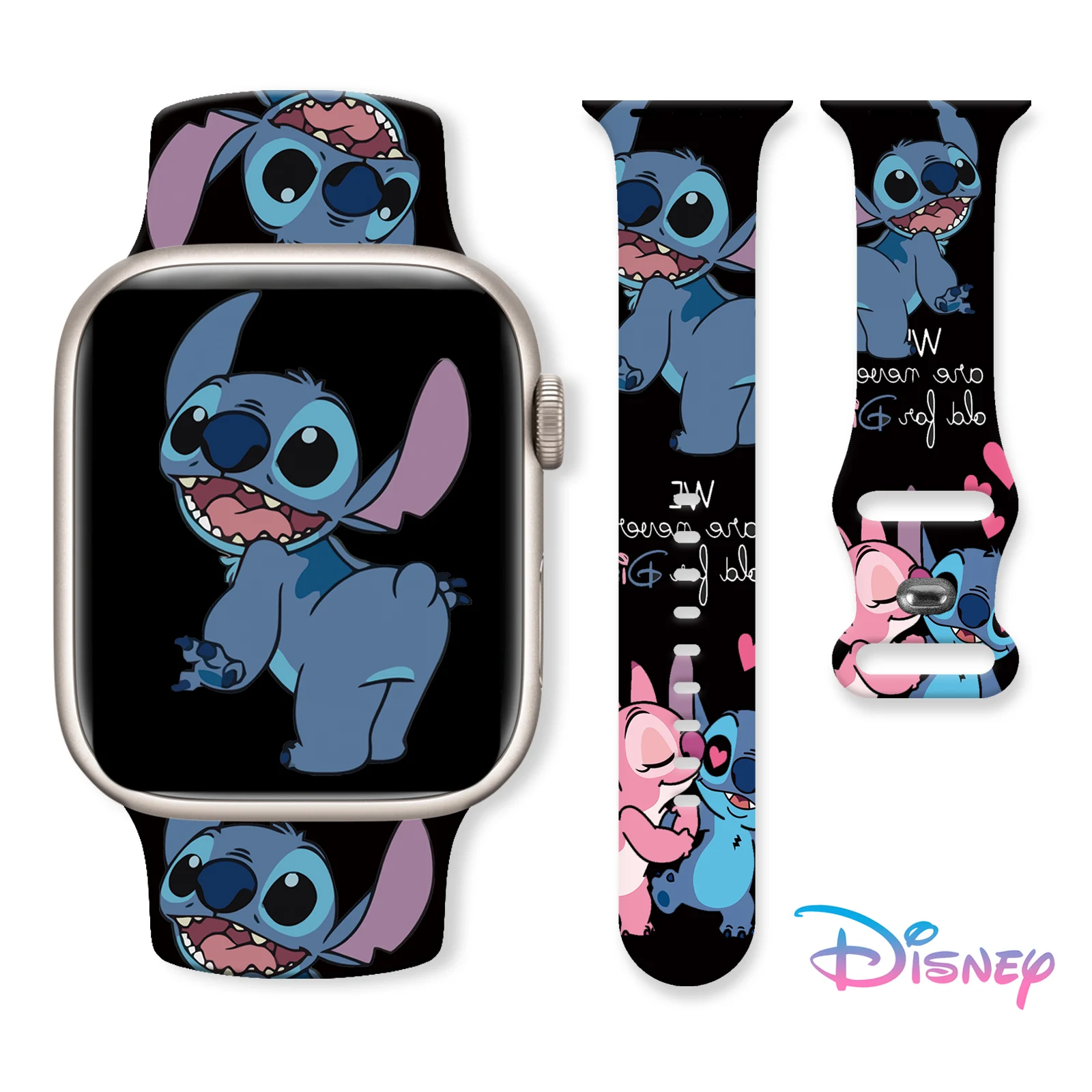 

Stitch Classic Style Printed Strap for Apple Watch 11 10 9 SE Silicone Band Replaceable Watchband for iWatch 46mm 44mm 42mm 41mm