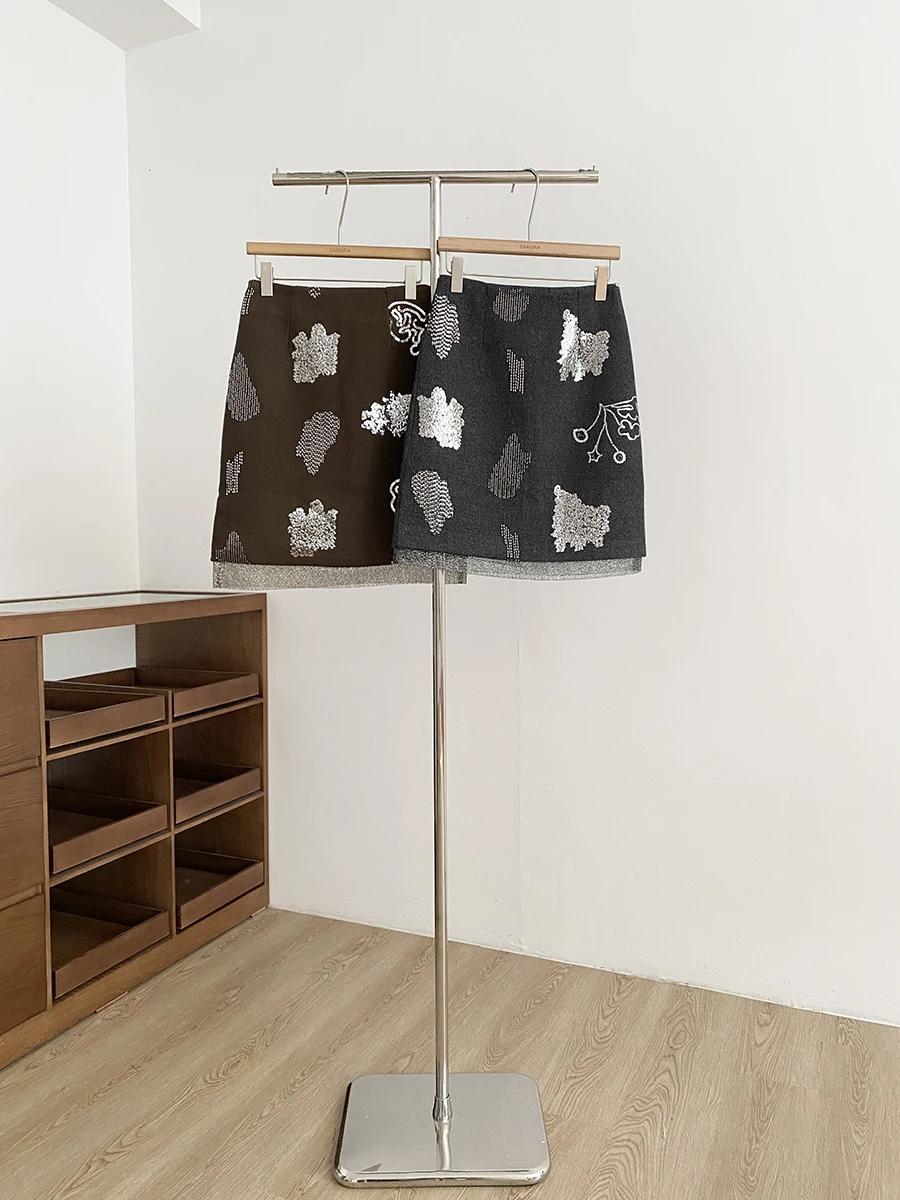 

Весна 2026: Модная юбка миди в стиле ретро с изысканной отделкой, облегающая, универсальная, с высокой талией, из полиэстера, подходит для повседневной носки