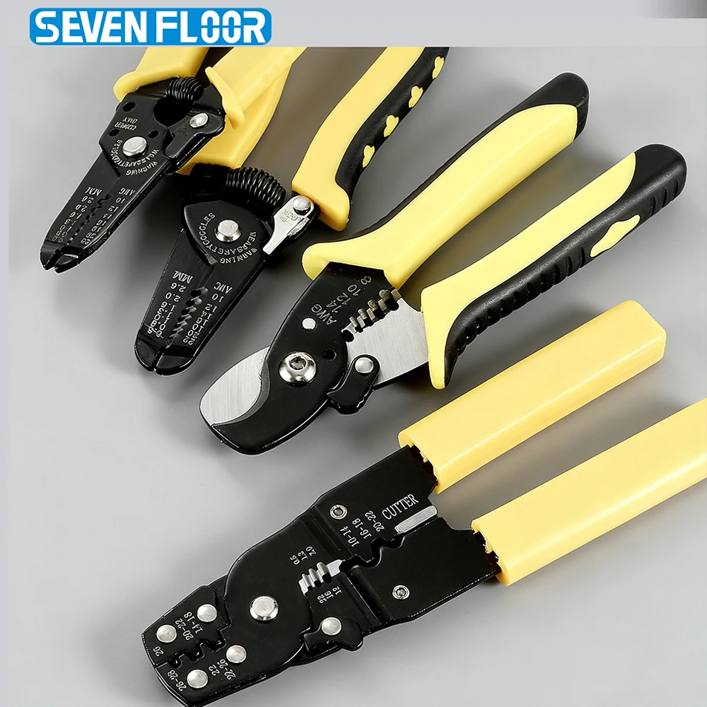 Wire Stripper Pliers Multifunctional Cable Cutter Crimper Terminal Crimping Tool Electrical Hand Tool