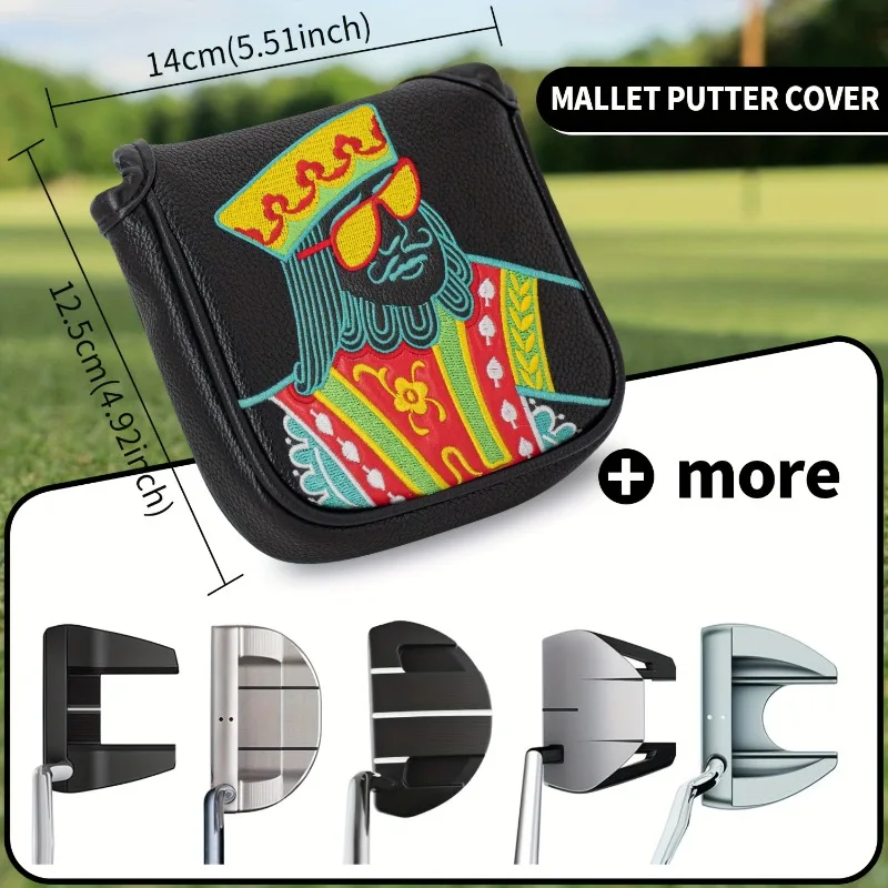 Яркий чехол для головы для гольфа в покерном стиле, аксессуары для гольфа, пыленепроницаемый и прочный материал, обеспечивающий лучшую защиту.