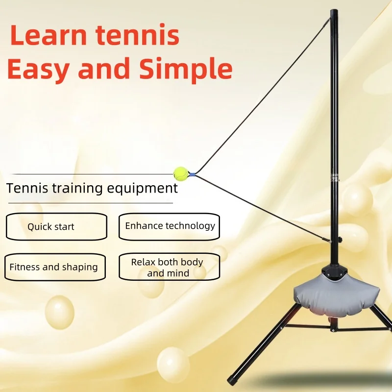 Tennis training device self-practice assistant single and double player singles coaching teaching device Racquet Sports