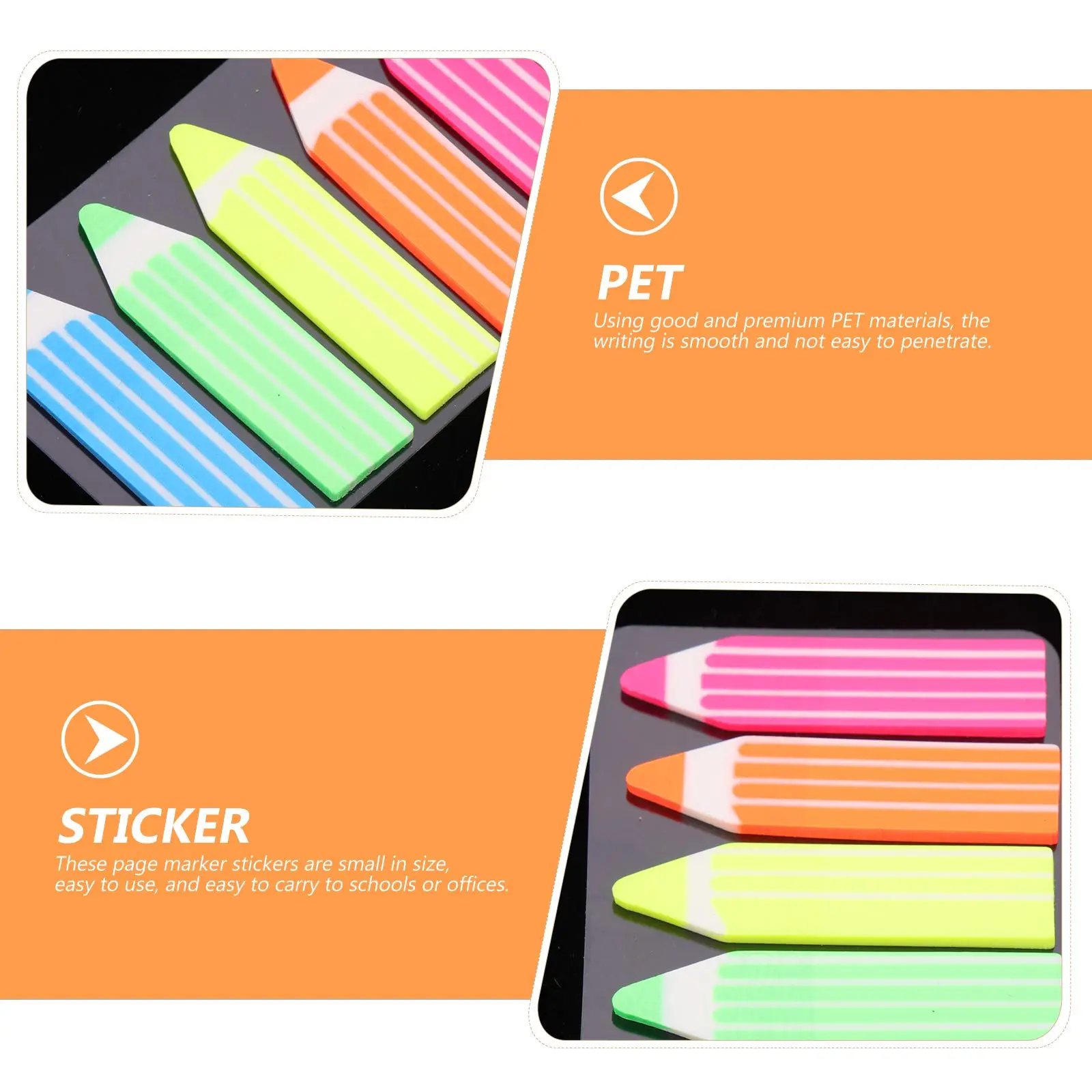 

1000Pcs Page Marker Sticky Tabs Colorful Writable Page Marker Label Month Tabs for Planner Books Notebook Sticky Memo Pads
