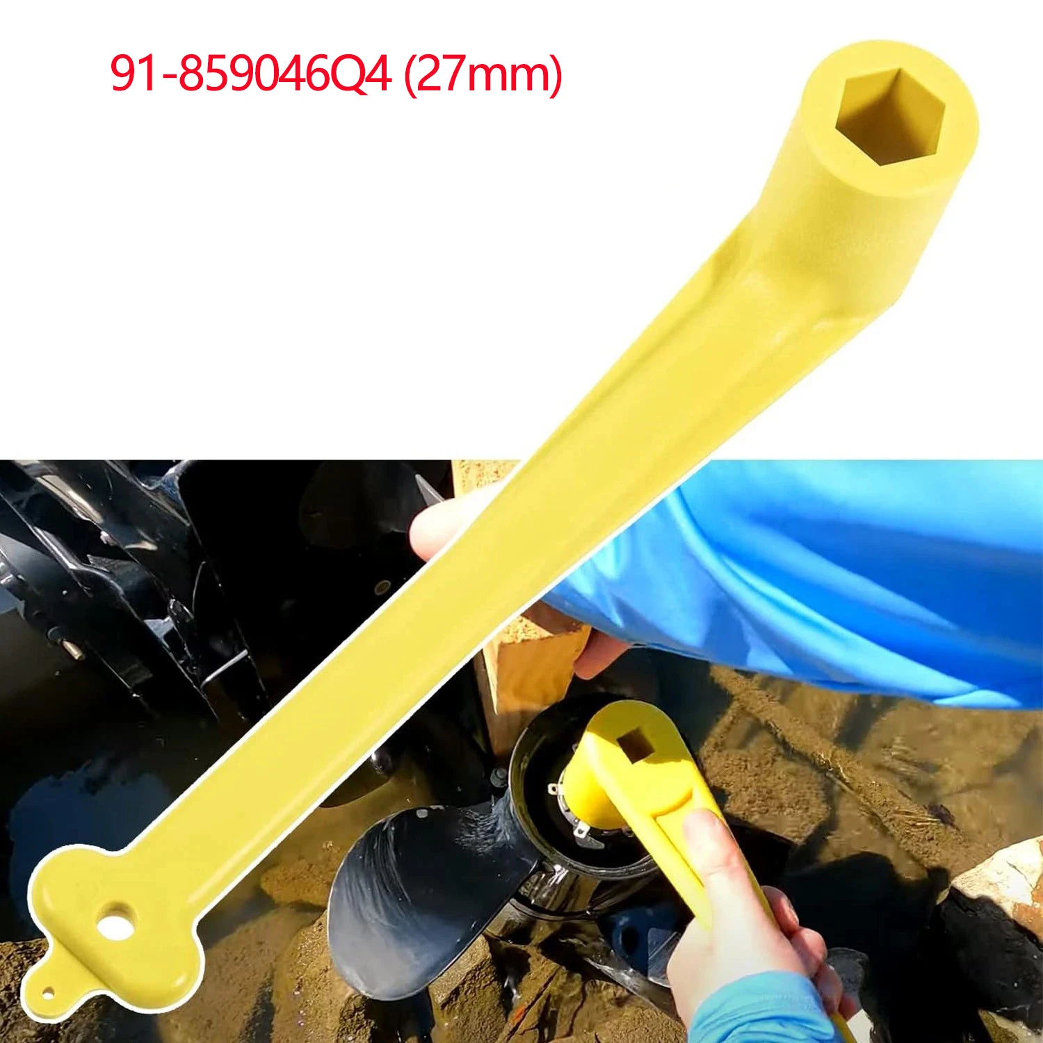 

Boat Polymer Propeller Wrench 1-1/16" Nut Wrench 27mm Yellow for Mercury/Mercruiser/Alpha Replaces 91-859046Q4 Light Weight