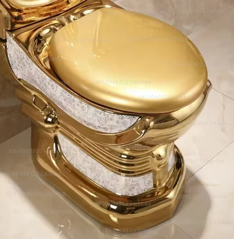 Sanitary Ware Suite Luxury Toilet Bowl Pedestal Wash Basin Sink Golden Toilet Ceramic Two Piece Toilet Set