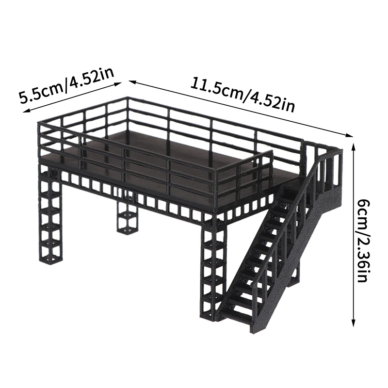 1Pc 1/64 Schaal Diorama Stalen Frame Display Stand Model Tweelaags Platform Scène Model Auto Garage Model Scène display Accessoires