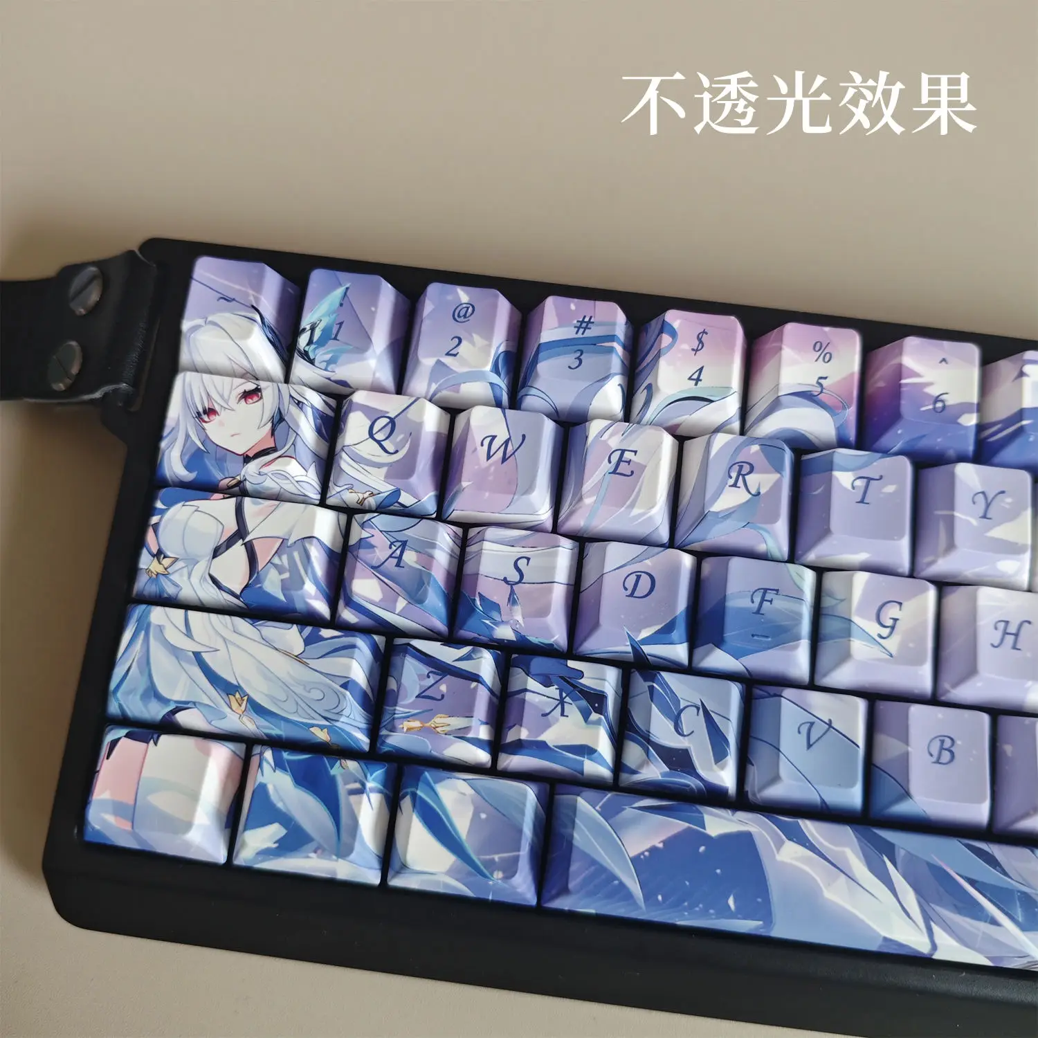128 مفتاح Genshin Impact Skirk أغطية المفاتيح أغطية مفاتيح الألعاب PBT صبغ الفرعية الخلفية أنيمي أغطية المفاتيح للوحة المفاتيح ANSI 61 68 87 104 108